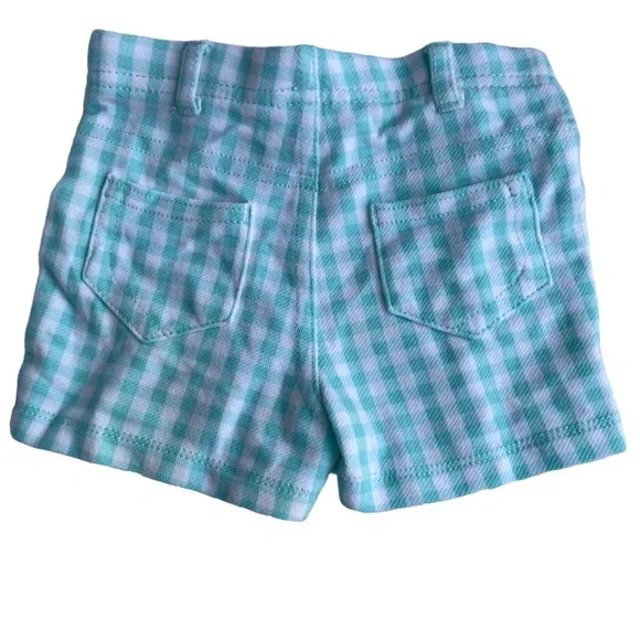 Garanimals short baby 3-6 months white and turquoise squared - Picture 2 of 2